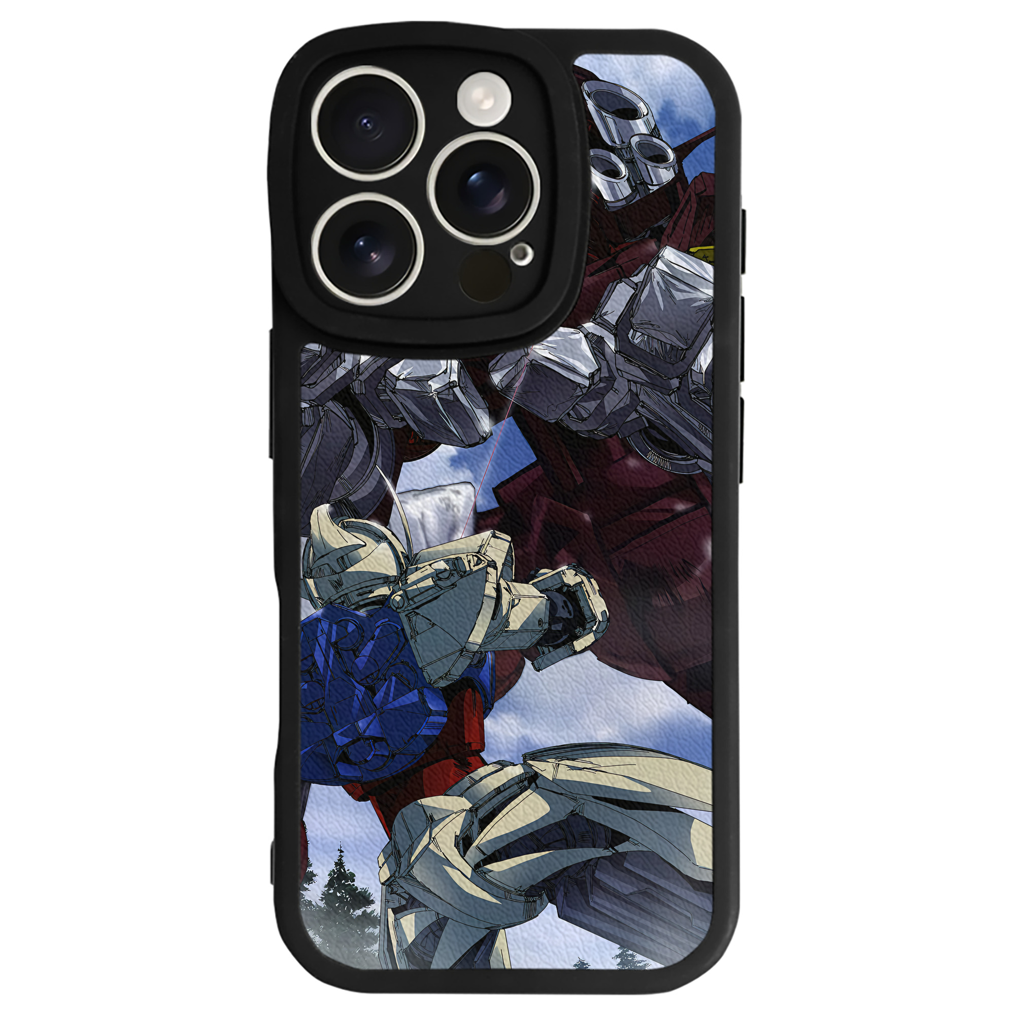 （画像用） 機動戦士ガンダム Mobile Suit Gundam 【iPhone 16シリーズ対応】シリコンスマホケース（レザー調） 材質：シリコン